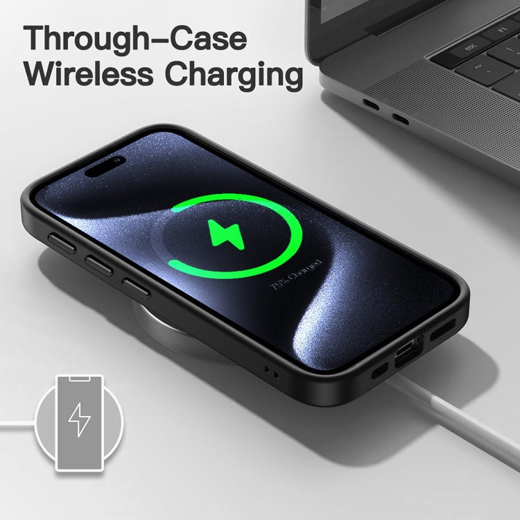 For iPhone 11 Pro Colorful Armor Lens Film Translucent Skin Feel MagSafe Phone Case