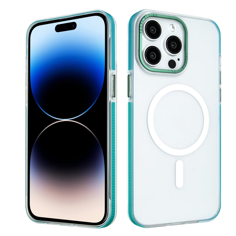 For iPhone 14 Pro Color Edge Skin Feel Frosted MagSafe Magnetic Phone Case