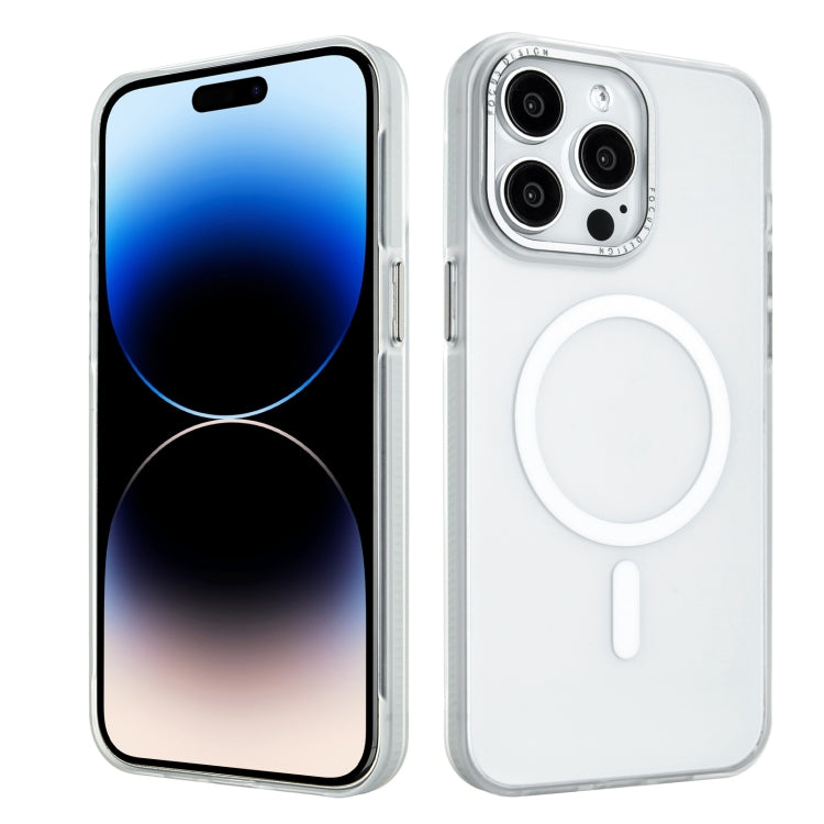 For iPhone 14 Pro Color Edge Skin Feel Frosted MagSafe Magnetic Phone Case