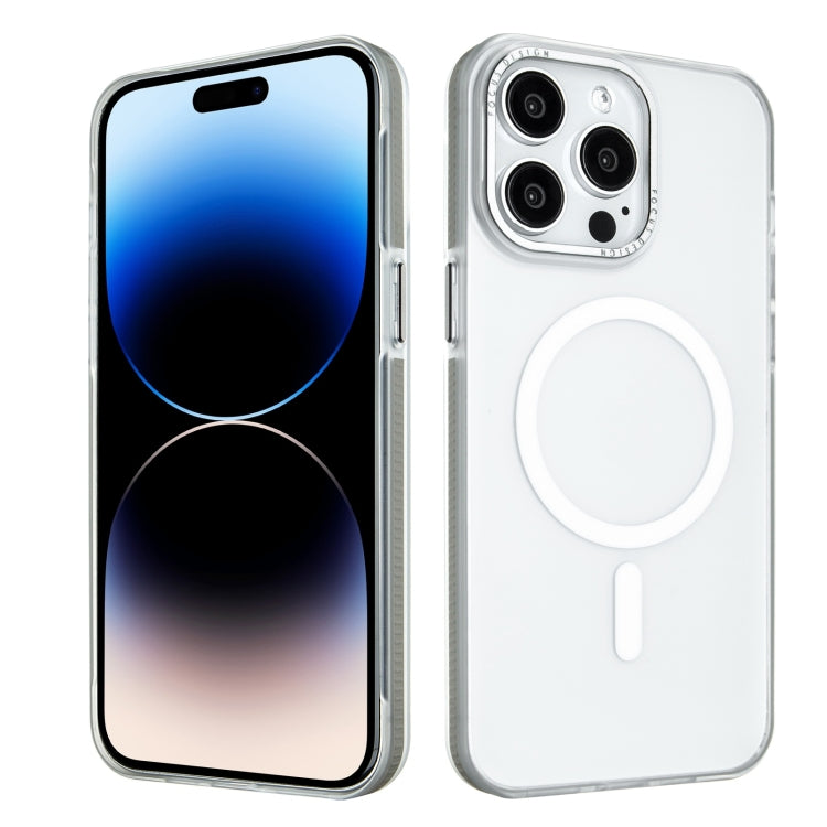 For iPhone 14 Pro Max Color Edge Skin Feel Frosted MagSafe Magnetic Phone Case