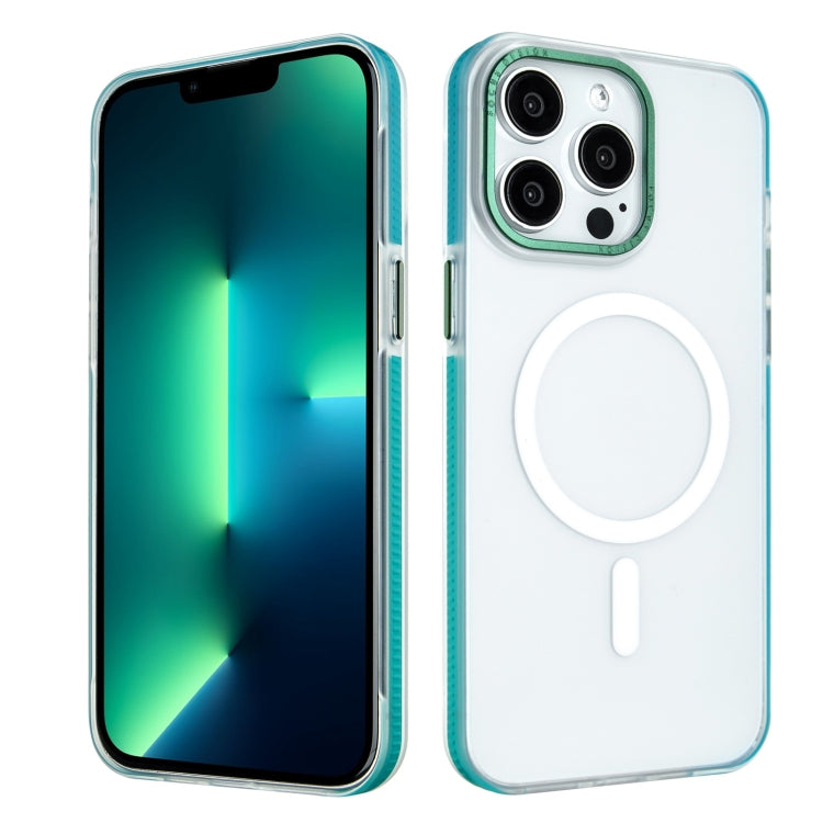 For iPhone 13 Pro Max Color Edge Skin Feel Frosted MagSafe Magnetic Phone Case