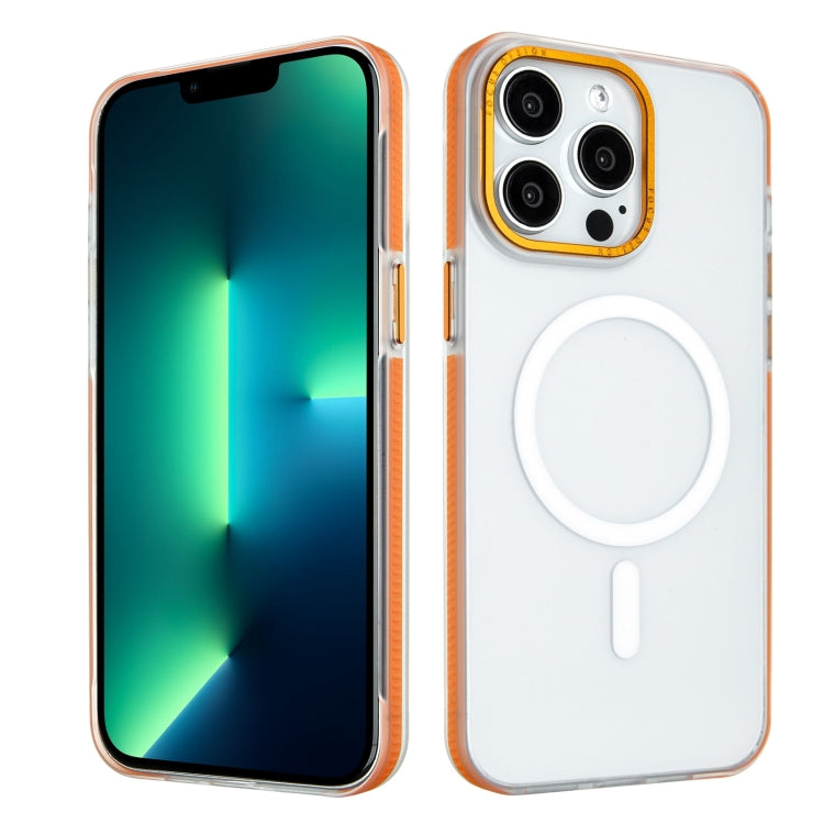 For iPhone 13 Pro Max Color Edge Skin Feel Frosted MagSafe Magnetic Phone Case