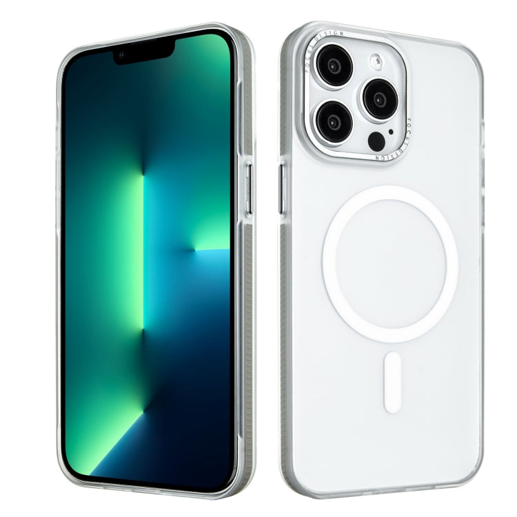 For iPhone 13 Pro Color Edge Skin Feel Frosted MagSafe Magnetic Phone Case