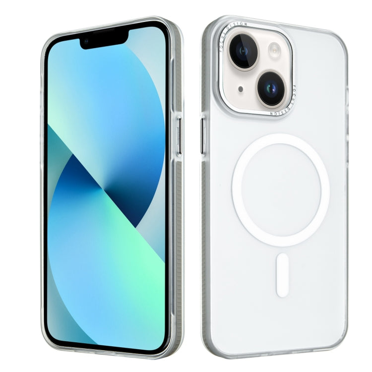 For iPhone 13 Color Edge Skin Feel Frosted MagSafe Magnetic Phone Case