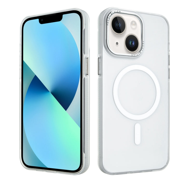 For iPhone 13 Color Edge Skin Feel Frosted MagSafe Magnetic Phone Case