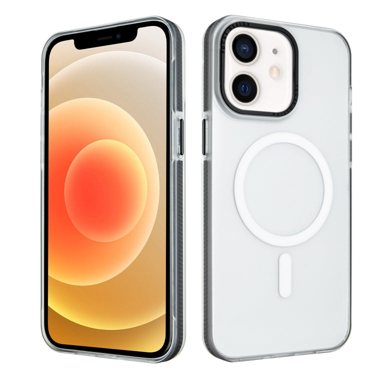 For iPhone 12 Color Edge Skin Feel Frosted MagSafe Magnetic Phone Case