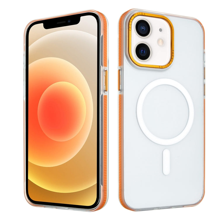 For iPhone 12 Color Edge Skin Feel Frosted MagSafe Magnetic Phone Case