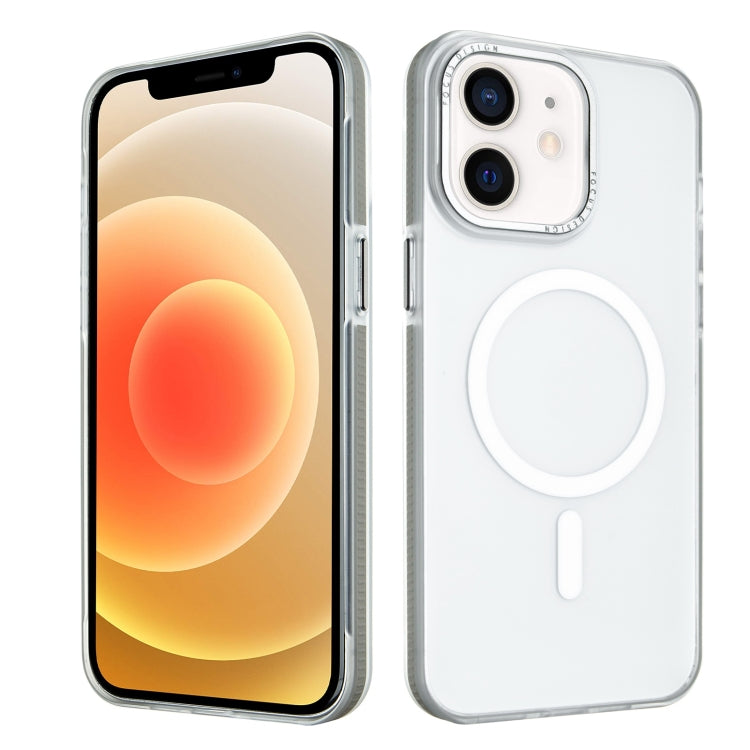 For iPhone 12 Color Edge Skin Feel Frosted MagSafe Magnetic Phone Case