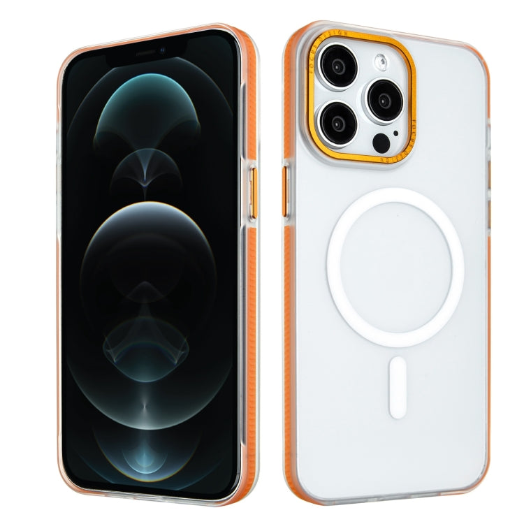 For iPhone 12 Pro Max Color Edge Skin Feel Frosted MagSafe Magnetic Phone Case