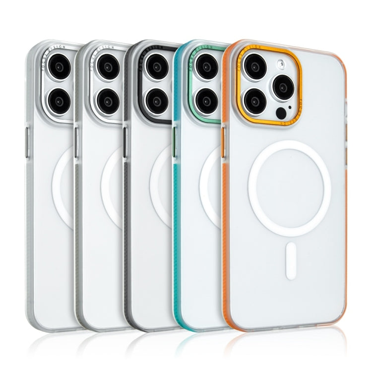 For iPhone 14 Color Edge Skin Feel Frosted MagSafe Magnetic Phone Case