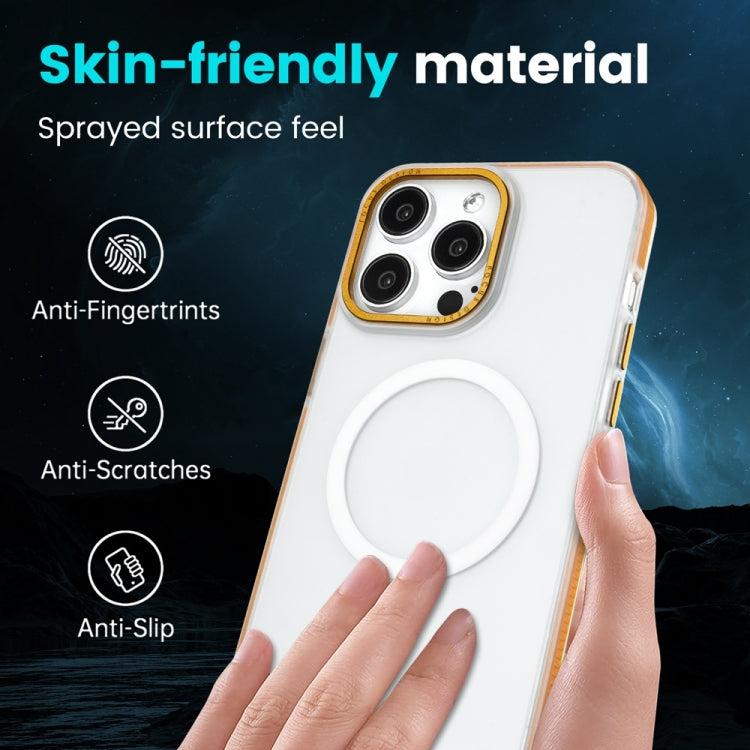 For iPhone 13 Color Edge Skin Feel Frosted MagSafe Magnetic Phone Case