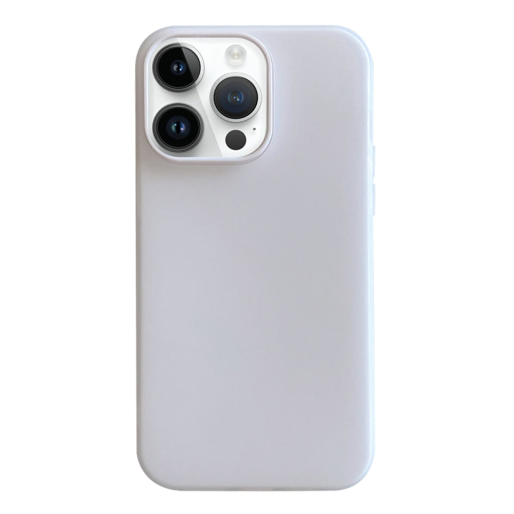 For iPhone 14 Pro Jelly 2 in 1 TPU Hybrid PC Phone Case - White