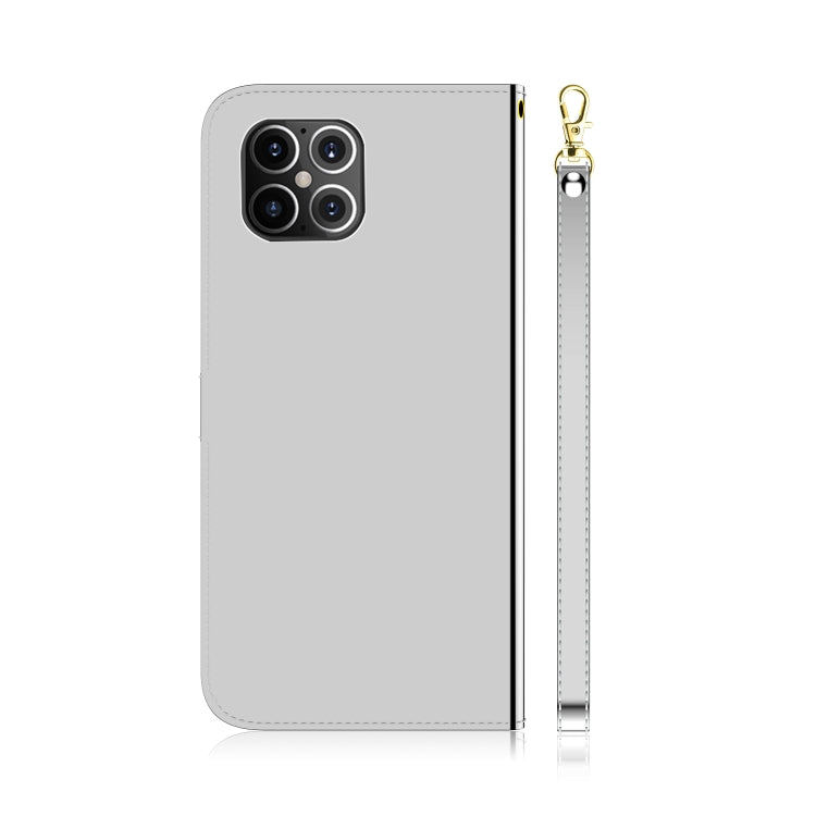 For iPhone 12 Pro Max Imitated Mirror Surface Horizontal Flip Leather Case with Holder & Card Slots & Wallet & Lanyard