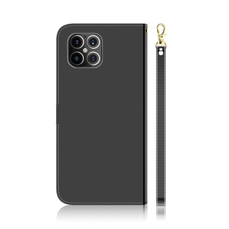 For iPhone 12 Pro Max Imitated Mirror Surface Horizontal Flip Leather Case with Holder & Card Slots & Wallet & Lanyard
