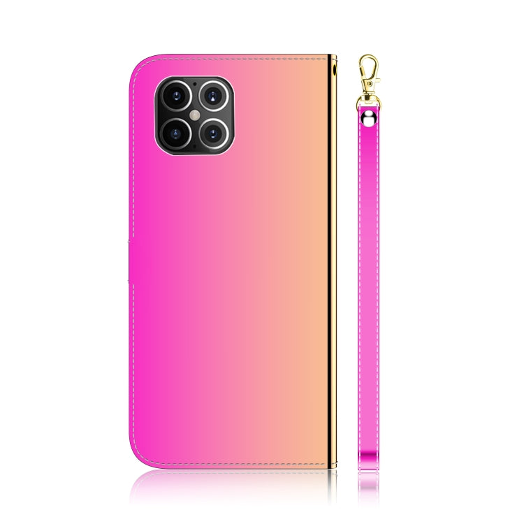 For iPhone 12 Pro Max Imitated Mirror Surface Horizontal Flip Leather Case with Holder & Card Slots & Wallet & Lanyard