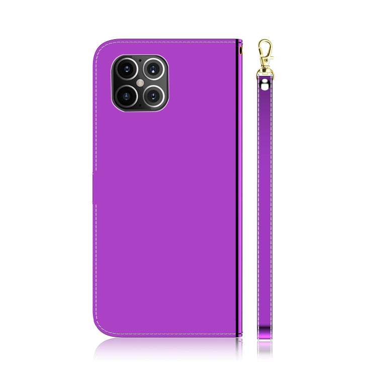 For iPhone 12 Pro Max Imitated Mirror Surface Horizontal Flip Leather Case with Holder & Card Slots & Wallet & Lanyard