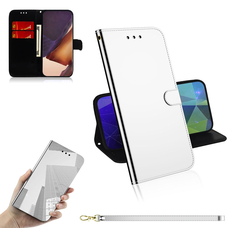 For Samsung Galaxy Note20 Ultra Imitated Mirror Surface Horizontal Flip Leather Case with Holder & Card Slots & Wallet & Lanyard