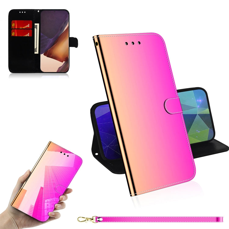 For Samsung Galaxy Note20 Ultra Imitated Mirror Surface Horizontal Flip Leather Case with Holder & Card Slots & Wallet & Lanyard