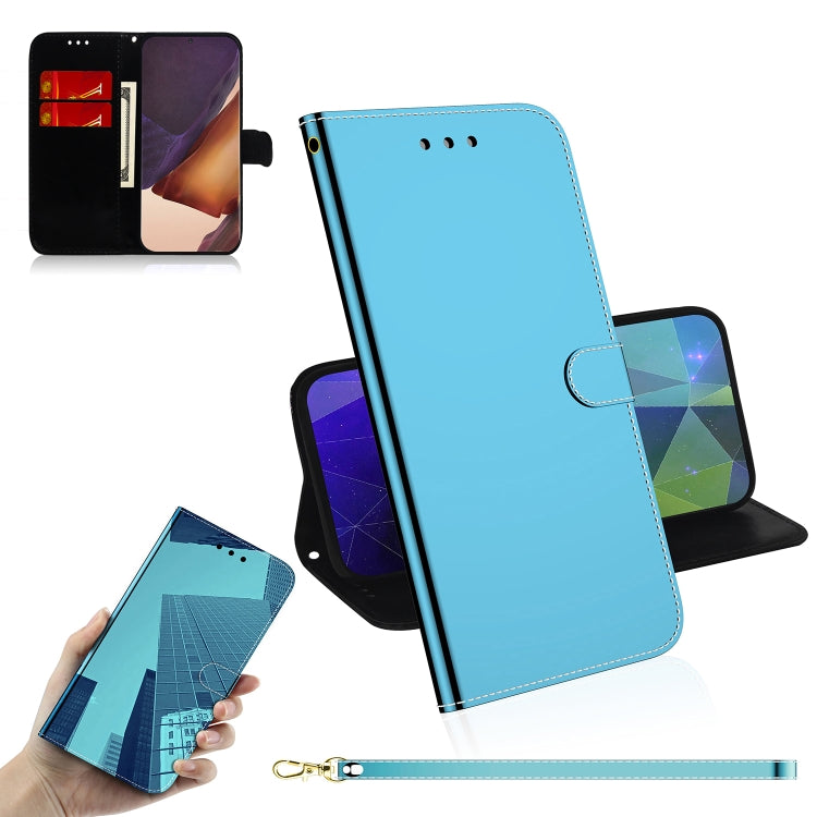 For Samsung Galaxy Note20 Ultra Imitated Mirror Surface Horizontal Flip Leather Case with Holder & Card Slots & Wallet & Lanyard