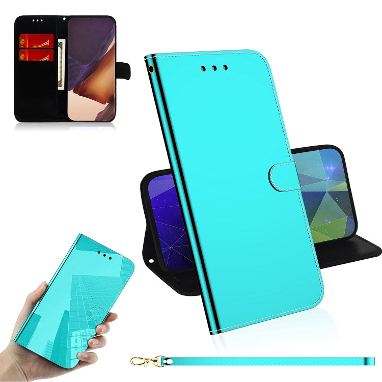 For Samsung Galaxy Note20 Ultra Imitated Mirror Surface Horizontal Flip Leather Case with Holder & Card Slots & Wallet & Lanyard