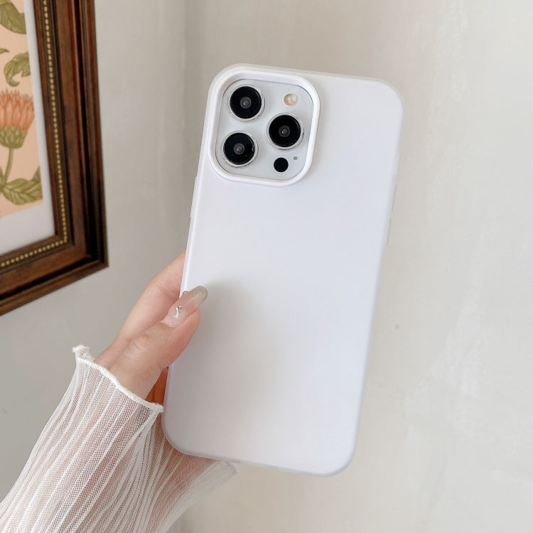 For iPhone 14 Pro Max Jelly 2 in 1 TPU Hybrid PC Phone Case - White