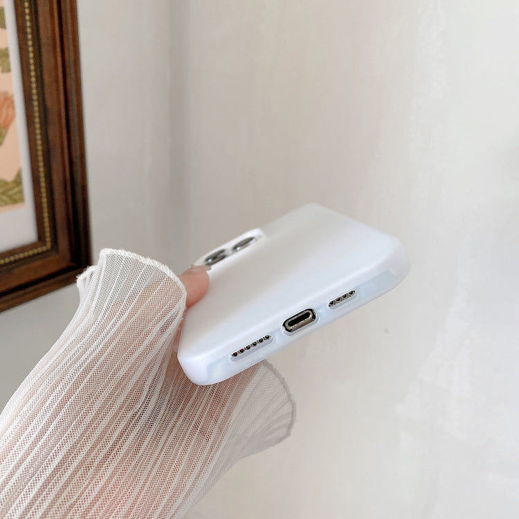 For iPhone 14 Pro Max Jelly 2 in 1 TPU Hybrid PC Phone Case - White
