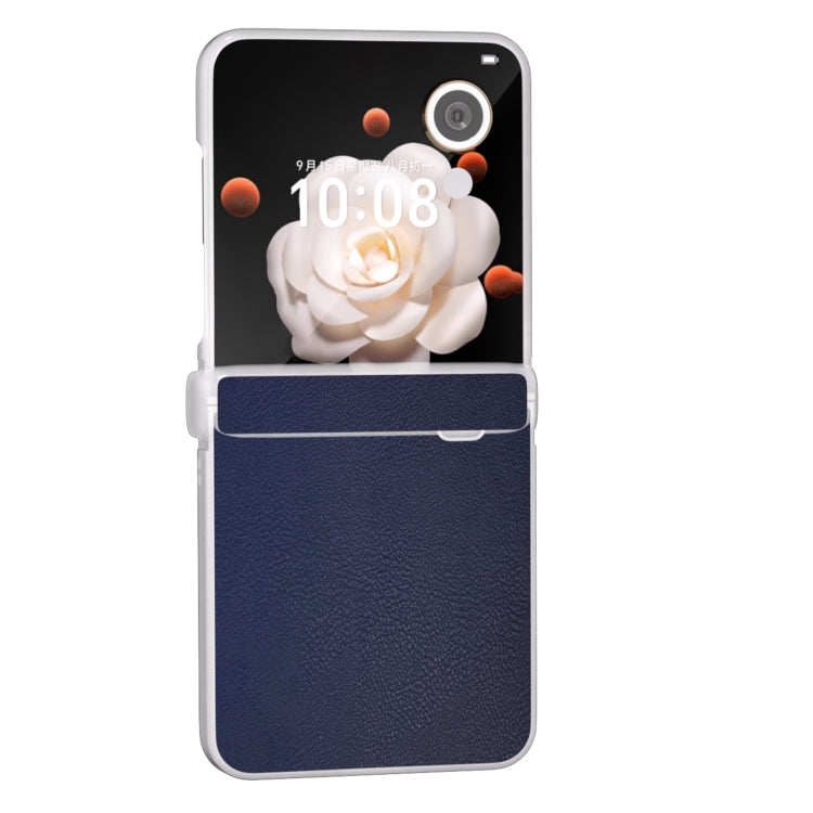 For Honor Magic V Flip ABEEL Three Parts Frosted Translucent Frame PU Leather Full Coverage Phone Case