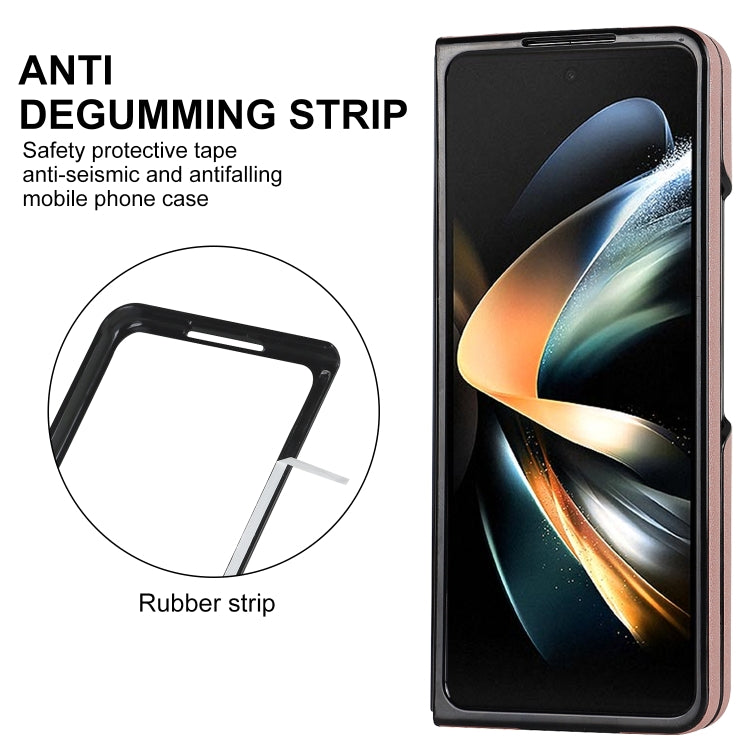 For Samsung Galaxy Z Fold3 5G V-shaped Folding Phone Case with Rotating Ring