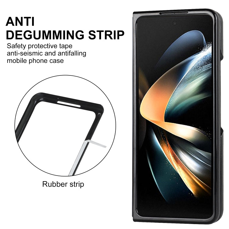 For Samsung Galaxy Z Fold5 V-shaped Folding Phone Case with Rotating Ring