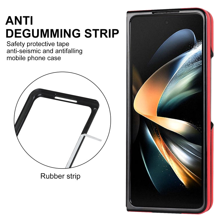 For Samsung Galaxy Z Fold5 V-shaped Folding Phone Case with Rotating Ring
