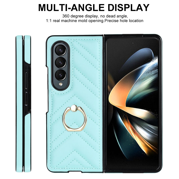 For Samsung Galaxy Z Fold6 V-shaped Folding Phone Case with Rotating Ring