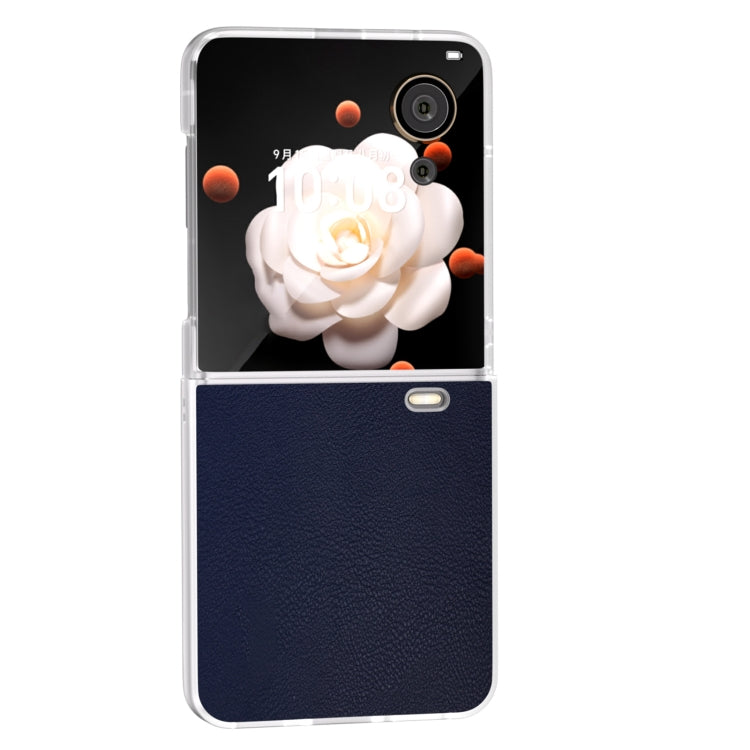 For Honor Magic V Flip ABEEL Frosted Translucent Frame PU Leather Full Coverage Phone Case