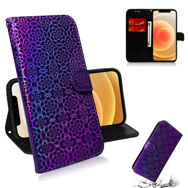 For iPhone 12 mini Solid Color Colorful Magnetic Buckle Horizontal Flip PU Leather Case with Holder & Card Slots & Wallet & Lanyard