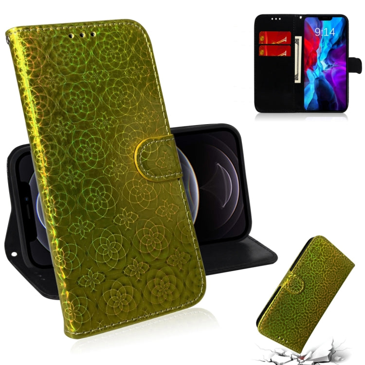 For iPhone 12 / 12 Pro Solid Color Colorful Magnetic Buckle Horizontal Flip PU Leather Case with Holder & Card Slots & Wallet & Lanyard
