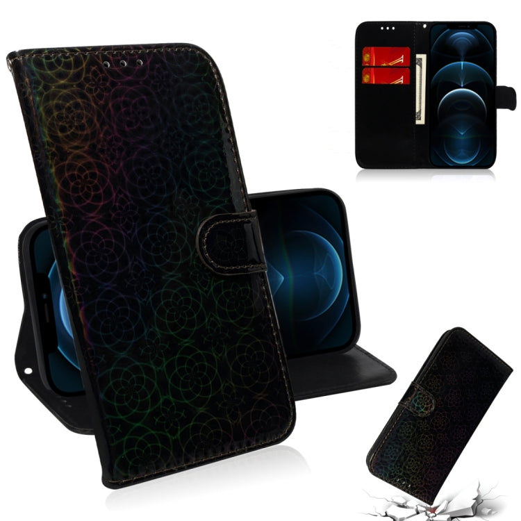 For iPhone 12 Pro Max Solid Color Colorful Magnetic Buckle Horizontal Flip PU Leather Case with Holder & Card Slots & Wallet & Lanyard
