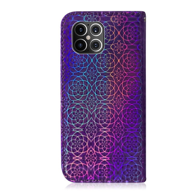 For iPhone 12 Pro Max Solid Color Colorful Magnetic Buckle Horizontal Flip PU Leather Case with Holder & Card Slots & Wallet & Lanyard