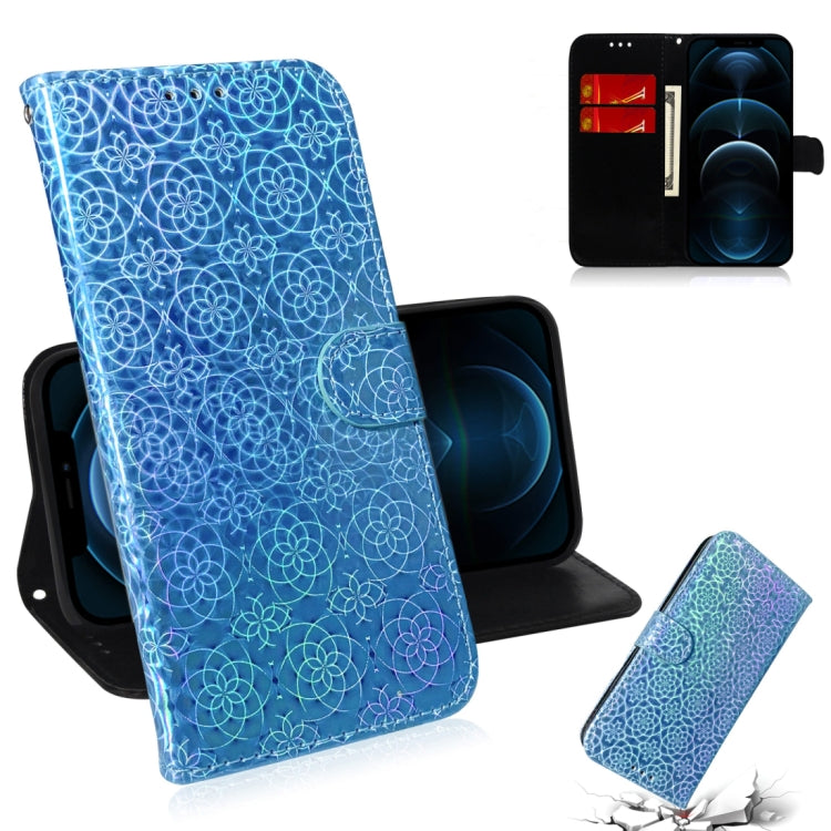 For iPhone 12 Pro Max Solid Color Colorful Magnetic Buckle Horizontal Flip PU Leather Case with Holder & Card Slots & Wallet & Lanyard