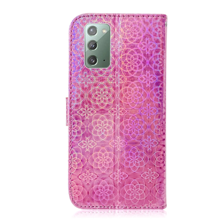 For Samsung Galaxy Note20 Solid Color Colorful Magnetic Buckle Horizontal Flip PU Leather Case with Holder & Card Slots & Wallet & Lanyard