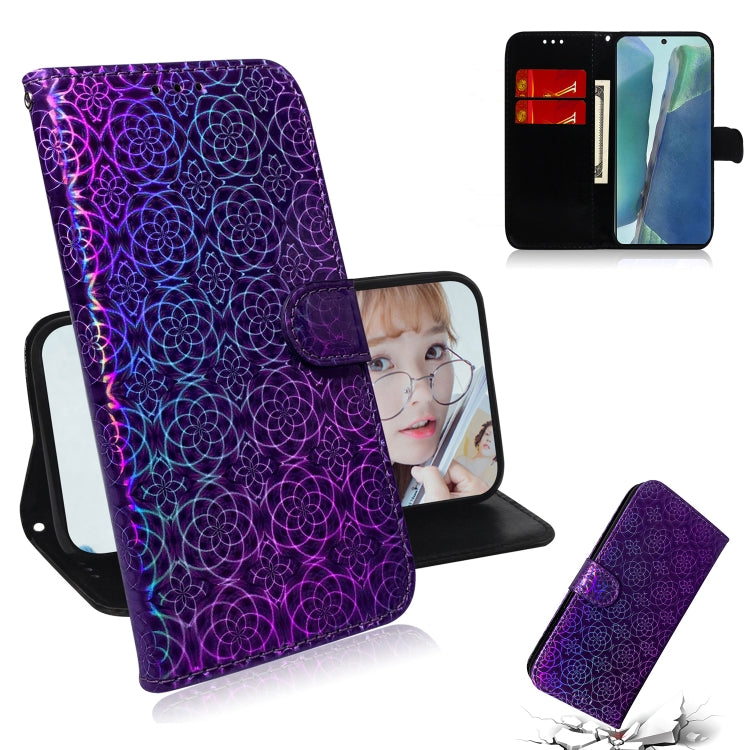 For Samsung Galaxy Note20 Solid Color Colorful Magnetic Buckle Horizontal Flip PU Leather Case with Holder & Card Slots & Wallet & Lanyard