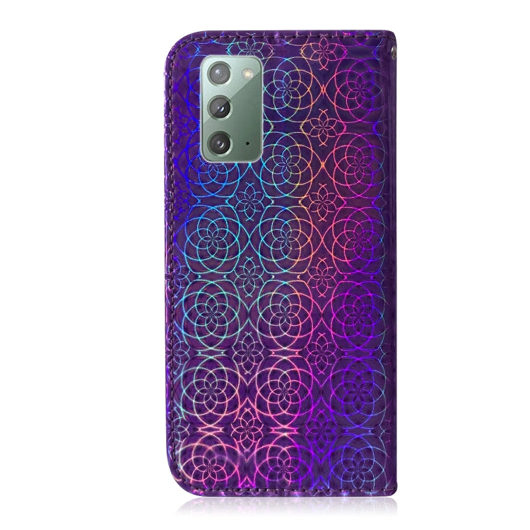 For Samsung Galaxy Note20 Solid Color Colorful Magnetic Buckle Horizontal Flip PU Leather Case with Holder & Card Slots & Wallet & Lanyard