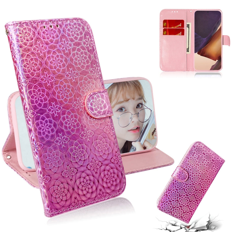 For Samsung Galaxy Note20 Ultra Solid Color Colorful Magnetic Buckle Horizontal Flip PU Leather Case with Holder & Card Slots & Wallet & Lanyard