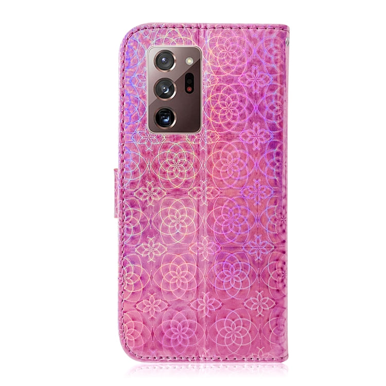 For Samsung Galaxy Note20 Ultra Solid Color Colorful Magnetic Buckle Horizontal Flip PU Leather Case with Holder & Card Slots & Wallet & Lanyard