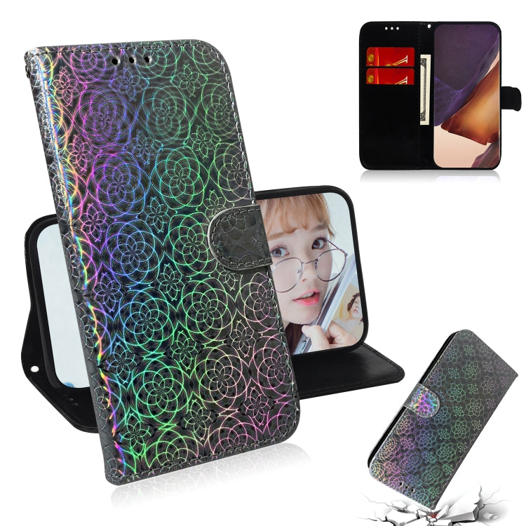 For Samsung Galaxy Note20 Ultra Solid Color Colorful Magnetic Buckle Horizontal Flip PU Leather Case with Holder & Card Slots & Wallet & Lanyard