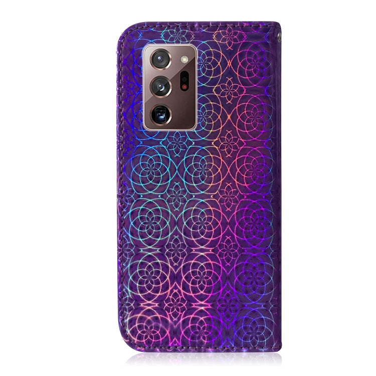 For Samsung Galaxy Note20 Ultra Solid Color Colorful Magnetic Buckle Horizontal Flip PU Leather Case with Holder & Card Slots & Wallet & Lanyard