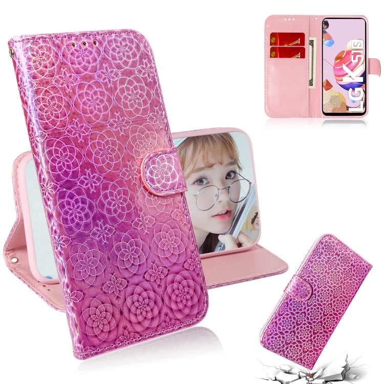 For LG K41S Solid Color Colorful Magnetic Buckle Horizontal Flip PU Leather Case with Holder & Card Slots & Wallet & Lanyard