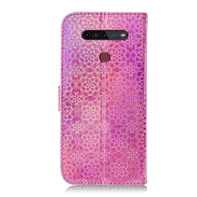 For LG K41S Solid Color Colorful Magnetic Buckle Horizontal Flip PU Leather Case with Holder & Card Slots & Wallet & Lanyard