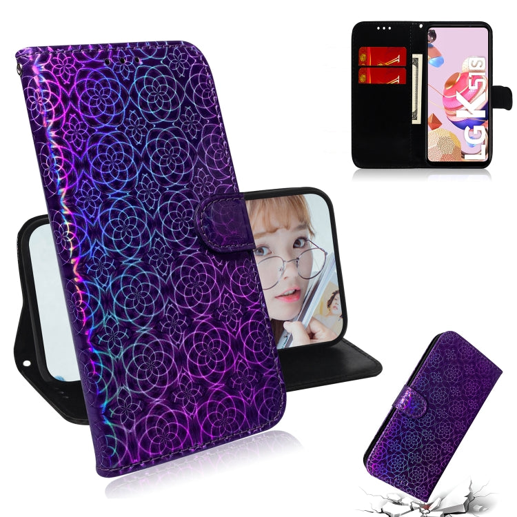 For LG K41S Solid Color Colorful Magnetic Buckle Horizontal Flip PU Leather Case with Holder & Card Slots & Wallet & Lanyard