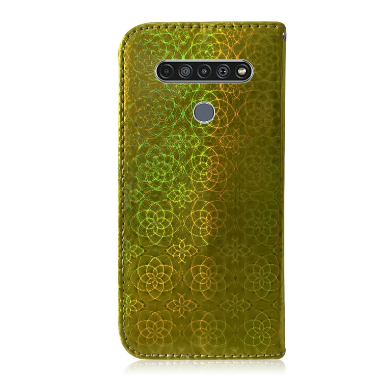 For LG K61 Solid Color Colorful Magnetic Buckle Horizontal Flip PU Leather Case with Holder & Card Slots & Wallet & Lanyard