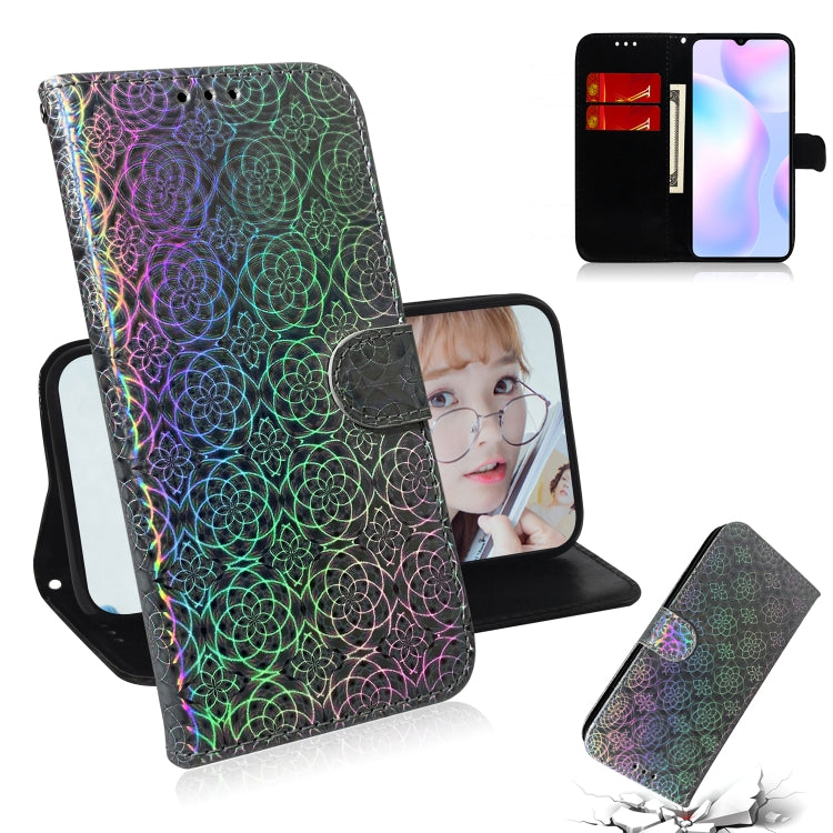 For Xiaomi Redmi 9A Solid Color Colorful Magnetic Buckle Horizontal Flip PU Leather Case with Holder & Card Slots & Wallet & Lanyard