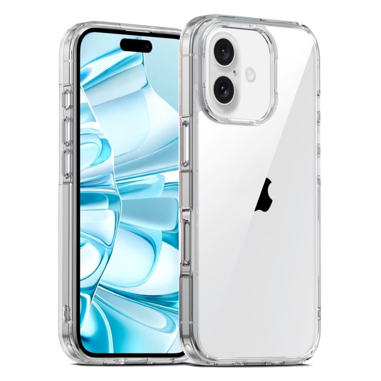 For iPhone 16 Plus PC Hybrid TPU Full Coverage Shockproof Phone Case